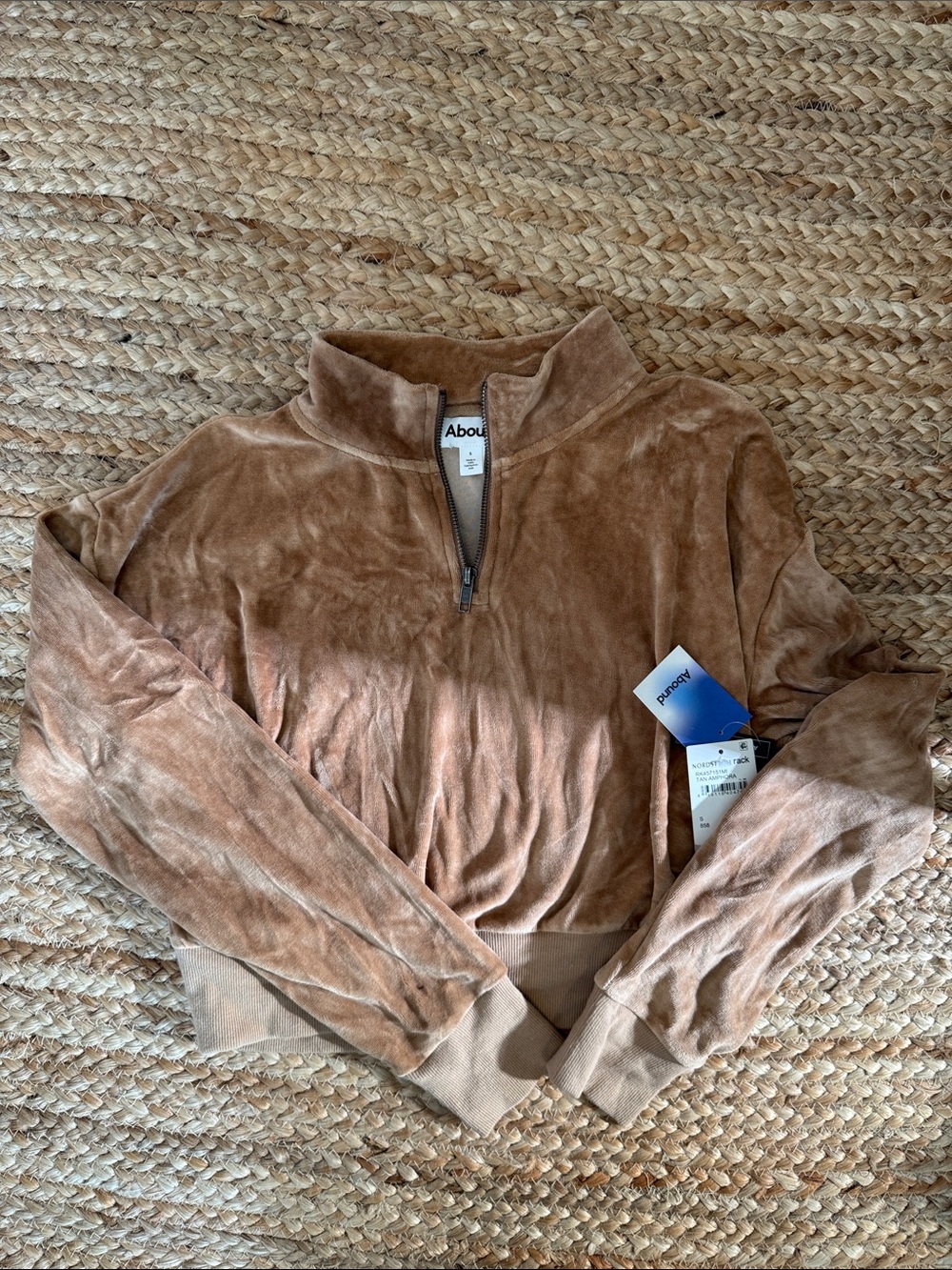 Abound Plush Teddy Half-Zip Jacket - Brown